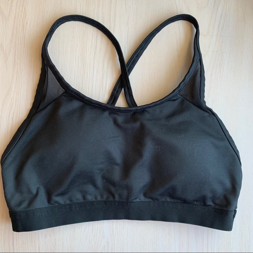 Black Aerie High Neck Sports Bra | M